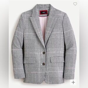 J. Crew Petite Boyfriend Blazer in Plaid Italian Wool